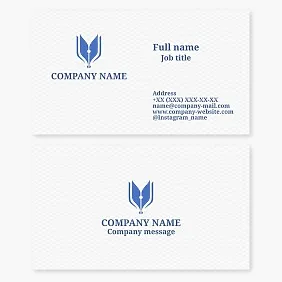 Business card template. Pen. Publishing house. Writer, screenwriter, poet.
