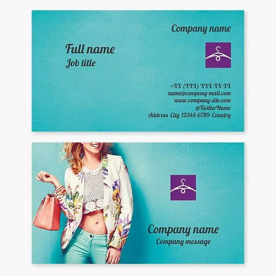 Business card template Clothing and accessories