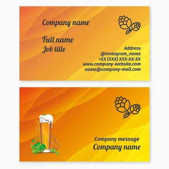 Beer business card template