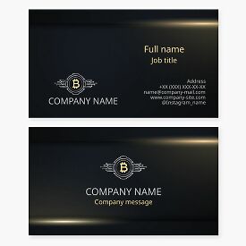 Bitcoin Crypto Tech Business Card Template