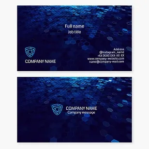 Business card template. Cybersecurity.
