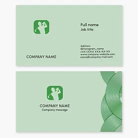 Business card template. Golf.