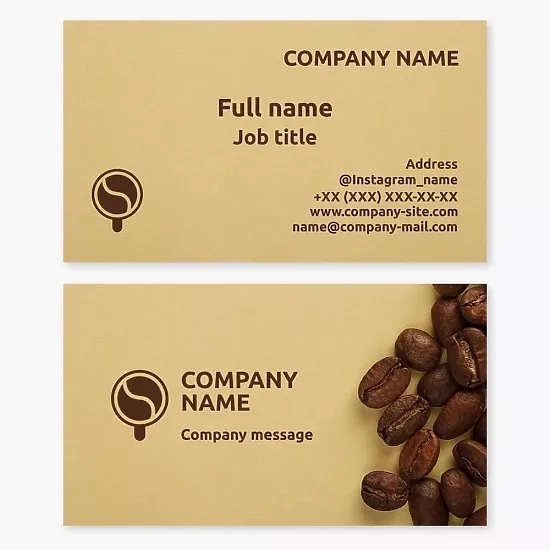 Coffee business card template