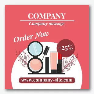 Cosmetics store banner template