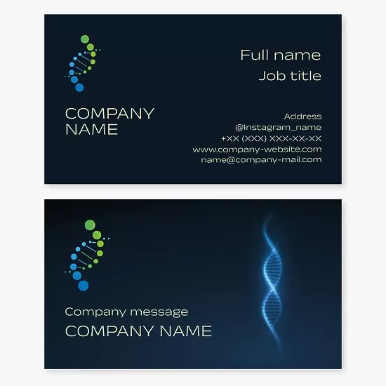 Business card template Genetic engineering