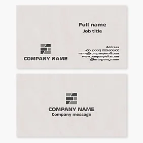 Business card template. Brickwork. Ceramic tiles.