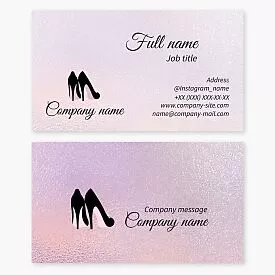 Business card template Women's shoes