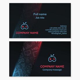 Video Game Themed Business Card Template