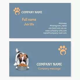 Pet food business card template