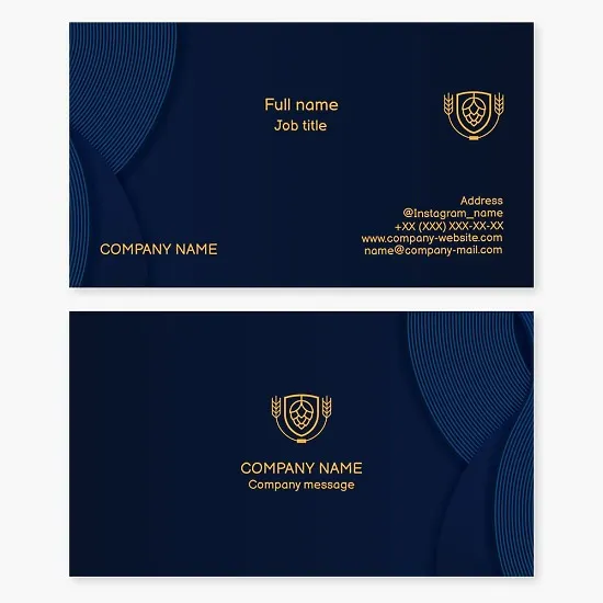 Business card template. Brewery.