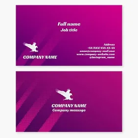 Business card template. Abstraction. Attacking eagle.