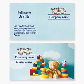 Business card template Children's toys, Daycare, Children's toy store