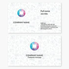 Business card template. Education. Private school. Teacher. Tutor.