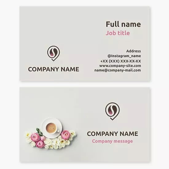 Location Logo Coffee Business Card Template