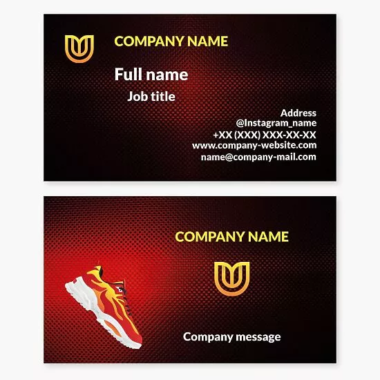 Business card template Sports accessories