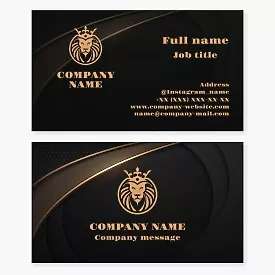 Leo business card template