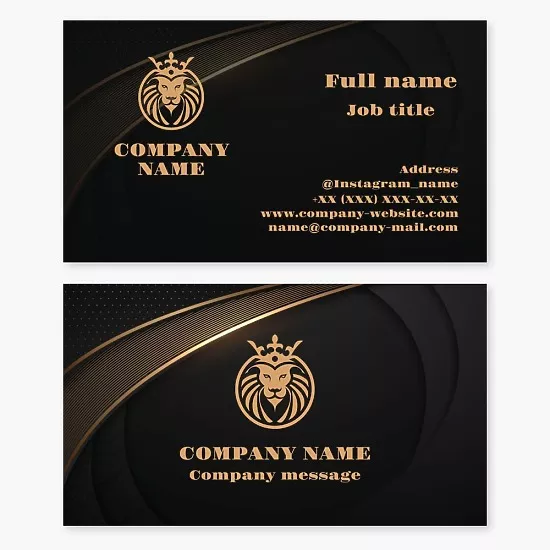 Leo business card template