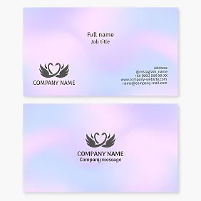 Business card template. Wedding salon. Toastmaster. Wedding host.