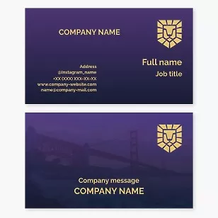 Leo business card template