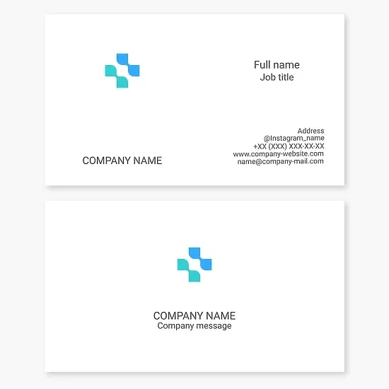Business card template. Healthcare, medicine, pharmacy, pharmaceuticals.