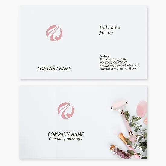 Business card template. Beauty salon.