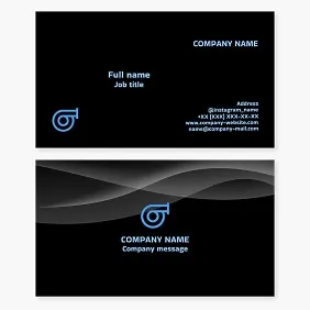 Business card template. Turbine. Production and repair of turbochargers.