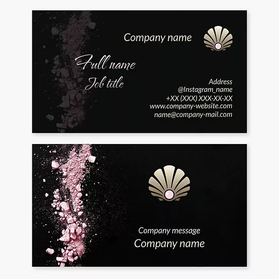 Business card template Cosmetic kits