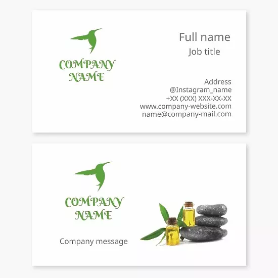 Spa business card template