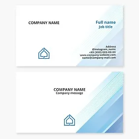 Business card template. Smart home system. Integrating modern technology and electronics into living spaces.