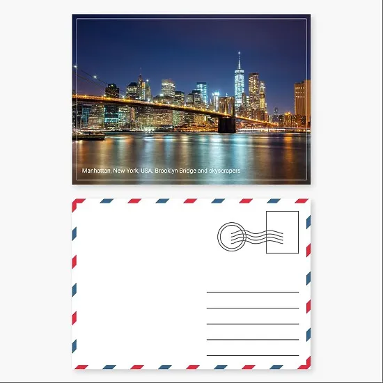 Tourist (scenic) postcard. New York