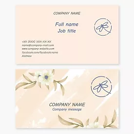 Dragonfly Flower Business Card Template