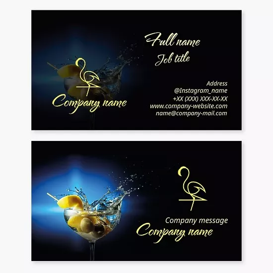 Flamingo Bar Business Card Template