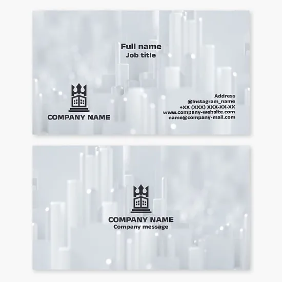 Business card template. Real estate, property management, construction, real estate services.