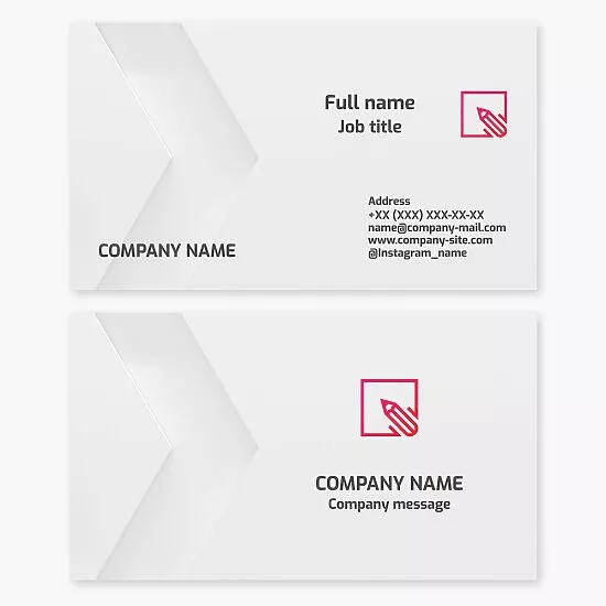 Red Pencil Paper Logo | Generic Business Card Template