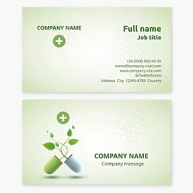 Phytopharmacy business card template