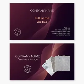 Business card template. Natural stone for interior and exterior use.