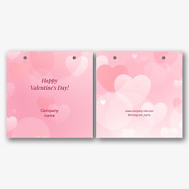 Paper bag template for Valentine's Day