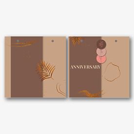 Paper bag template for the anniversary