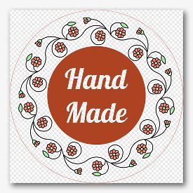 Label template for handicrafts