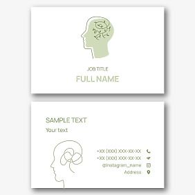 Psychologist's business card template