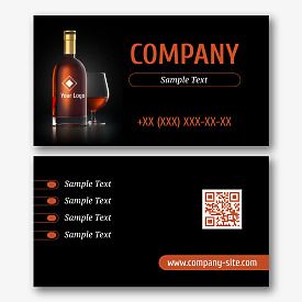 Alcohol store business card template