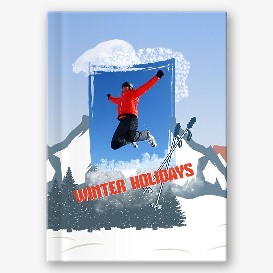 Winter Holiday Photo Book Template
