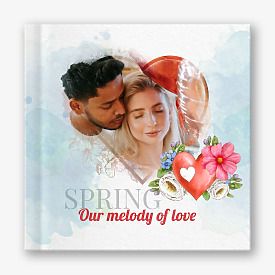Spring love story photobook template