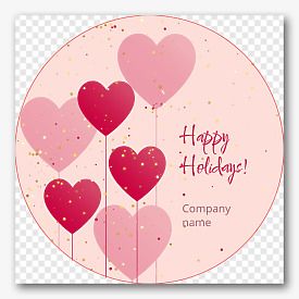 Valentine's Day Sticker Template