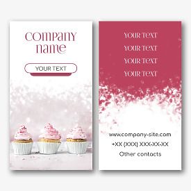 Pastry chef's business card template