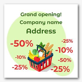 Grocery Store banner template