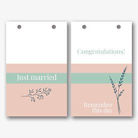 Template of a paper bag for a wedding for free