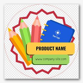 Label template for pencil packaging