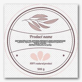 Label template for cosmetics packaging