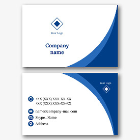 Abstract elegant Euro business card template